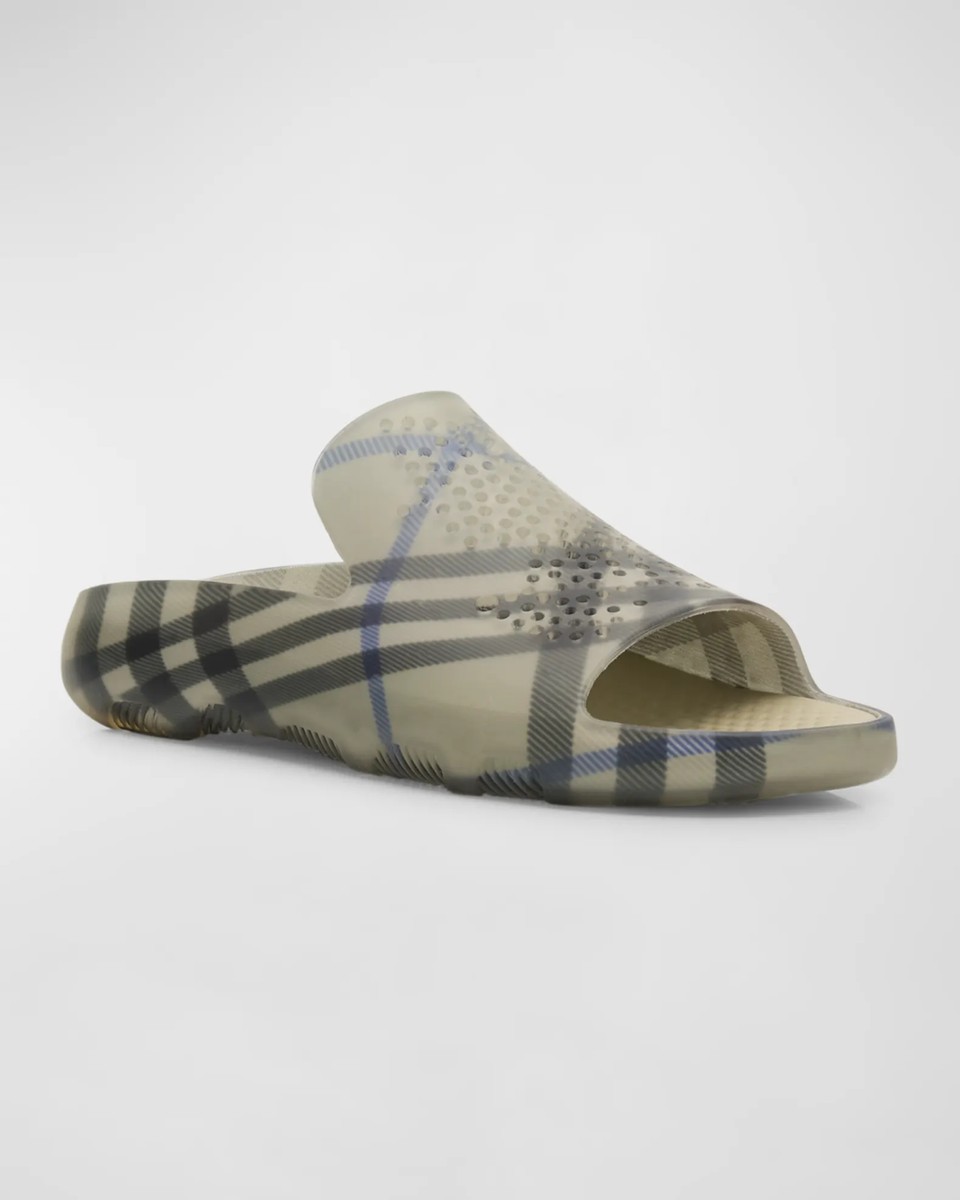 Authentic NEW BURBERRY Men's Pale Green STINGRAY Check