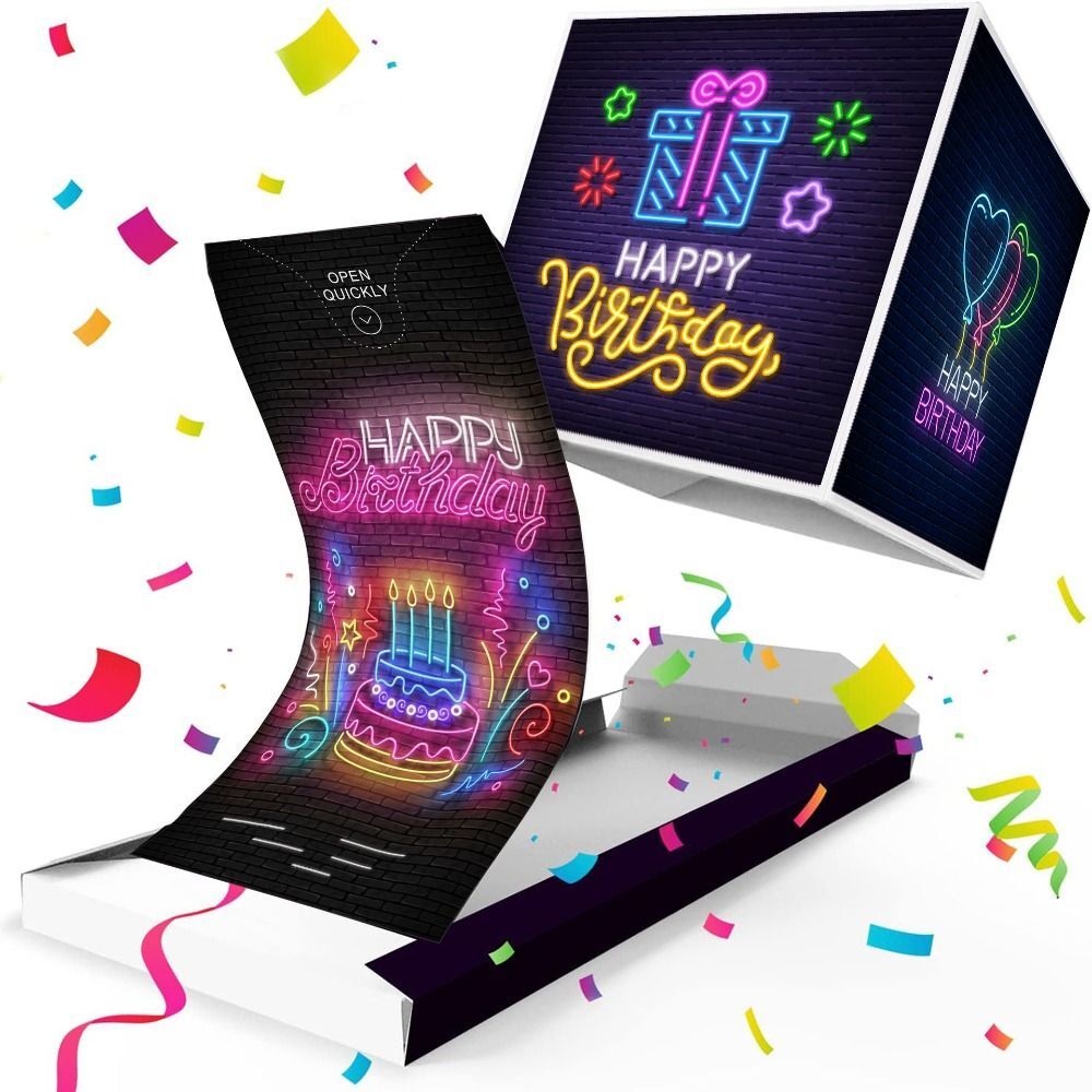 Cards Exploding Confetti Surprise Card Surprise Gift Box  Father's Day