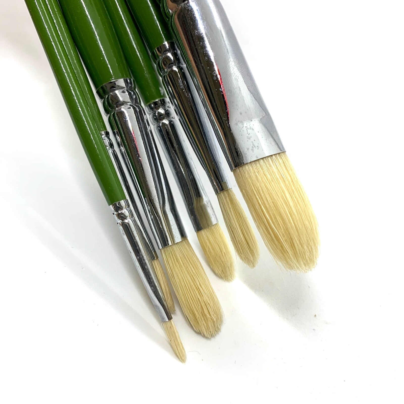 XDT#515 Filbert Art Brush Set 6Pc #2#4#6#8#10#12 Hog Acrylic Oil ...
