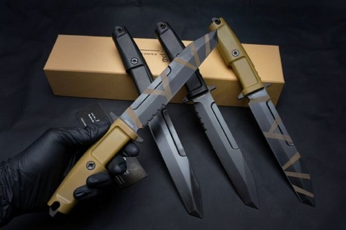 Couteau 12'' neuf N690 lame acier manche FORPRENE survie chasse tactique VTH96T - Photo 6/13