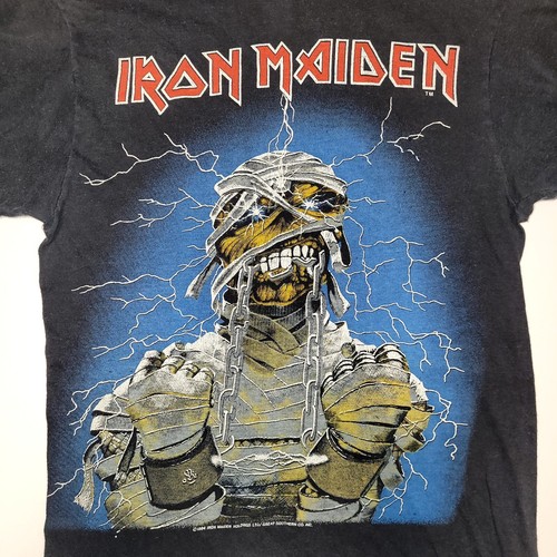 Vintage 1984 IRON MAIDEN "World Slavery" Tour Long Sleeve T-Shirt Mens Small - Picture 2 of 10