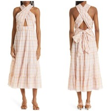 Ulla Johnson NEW Women's Noelle Halter Midi Dress Pale Lilac Sz 0 $495