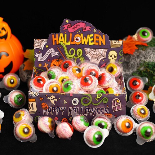 Mini boule de bonbons d'Halloween remplie de bonbons de 3 cm diamètre boule de bonbons bopping fudge boîte - Photo 1/12