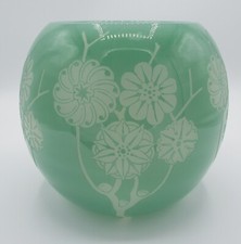 Steuben Art Glass #6078 Acid Cut Back Jade Alabaster 