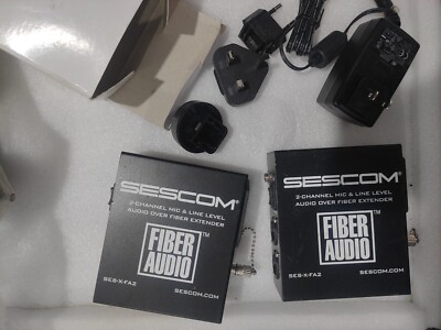 Sescom Portable 2-Channel Audio-over-Fiber Extender Kit SES-X-FA2