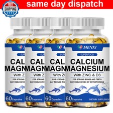 Zinc Calcium Magnesium  Vitamin D Complex Supplement Bone Muscle Immune Support