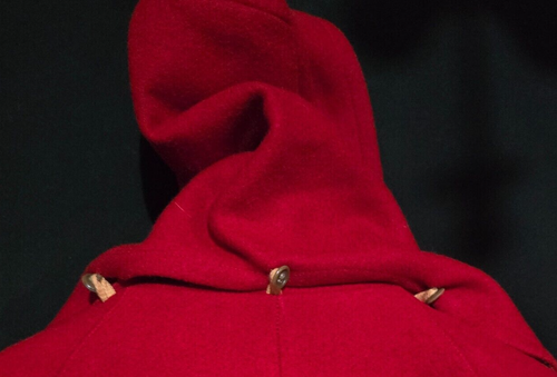 Vtg LOBO by Pendleton 100% Virgin Wool Wmn's Red Coat w Rem Hood Sz See Measurem - Picture 5 of 5