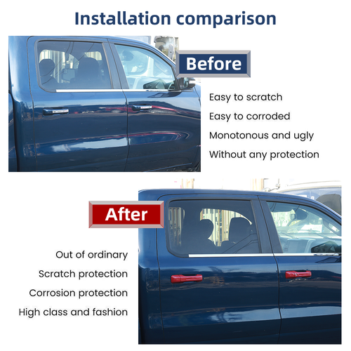 4PCS Red For 2019-2023 Dodge Ram 1500 Door Handle Covers Trim W/2 Smart Keys US - Picture 3 of 9
