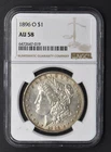 1896-O Morgan Silver Dollar NGC AU 58 $1 - COINGIANTS -