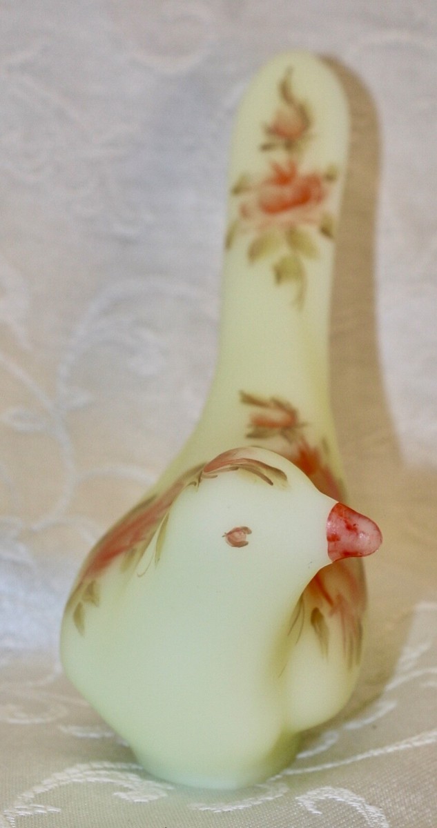 Fenton, Happiness Bird, Custard Glass, 