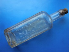 Alte Glas Likörflasche H.Hennig Breslau