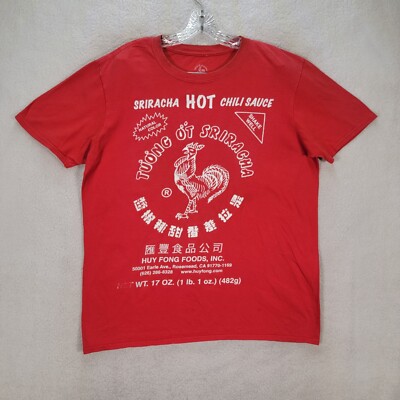SRIRACHA Hot Sauce Red Chili Graphic T Shirt Tuong of Sriracha Tee Mens L