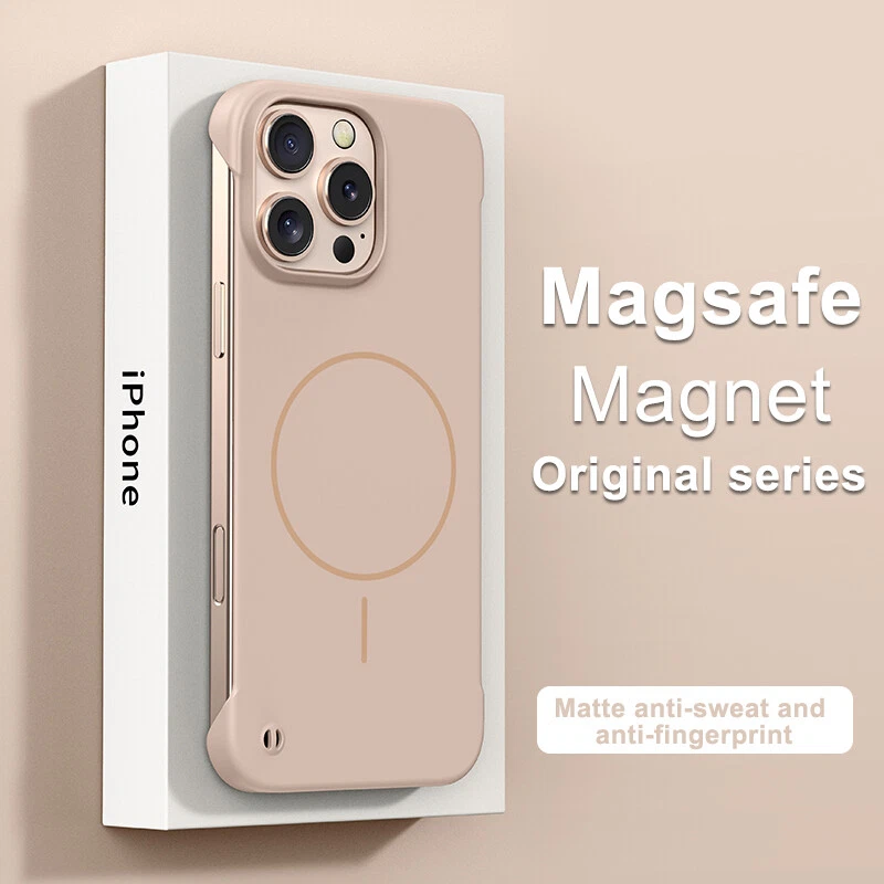 Ultra-Thin Magnetic Frameless Phone Case for iPhone 12 13 14 15 16 Pro Max