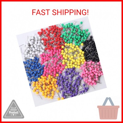 Mr. Pen- Map Pins for Cork Board, 600 Pack, 10 Colors, Straight Pins with Colore
