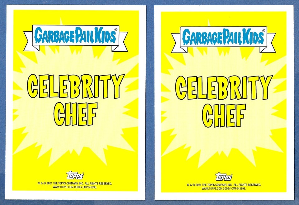 2021 Garbage Pail Kids Food Fight Celebrity Chef 7A & 7b GORDON RAMSAY ...