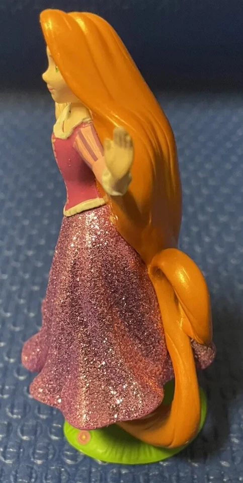 Disney Rapunzel Tangled PVC Figure Pink Glitter Cake Topper - Image 2 of 4
