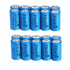 Ultrafire 16340 Battery 1800mAh 3.7V Rechargeable RCR123A Cell Charger Lot