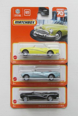 3 x Matchbox - 1953 Buick Skylark Convertible - 15/100 32/100 83/100