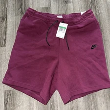 Nike Sportswear Tech Fleece Standard Fit Athletic Purple Shorts Men Size XL
