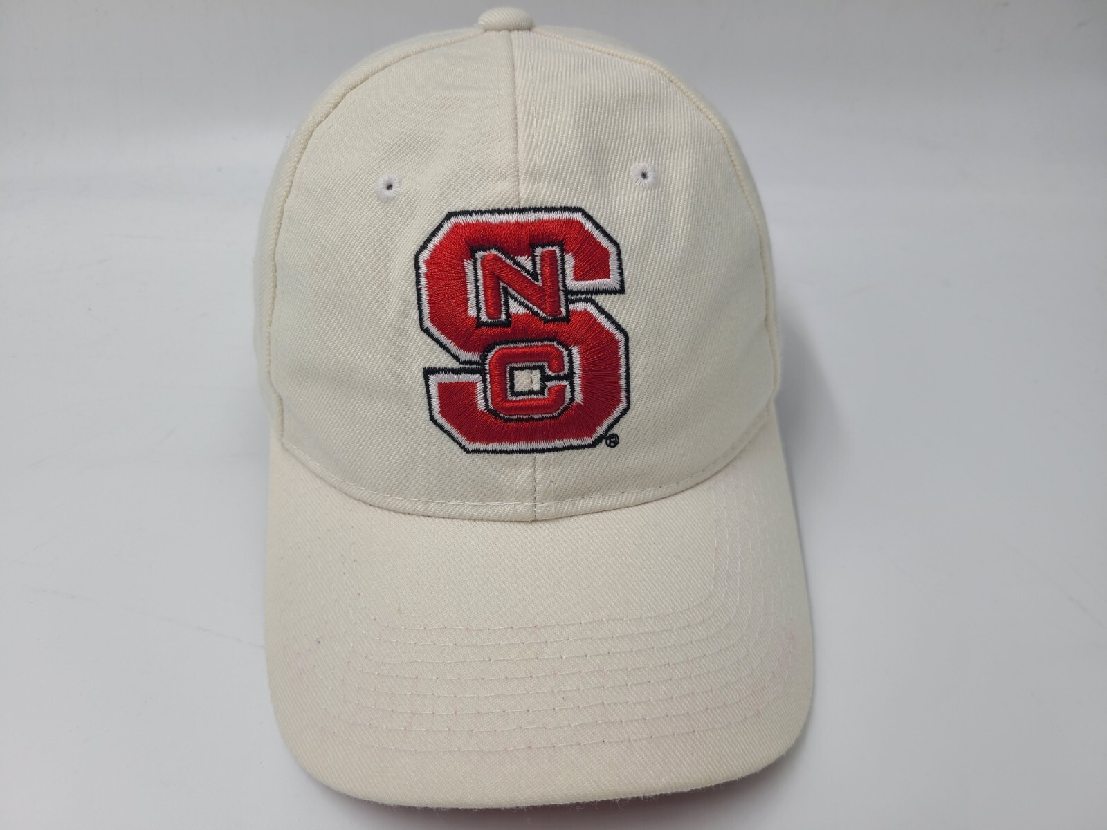 NC State Wolfpack Zephyr Fitted 7 3/8 NCAA Cap for Men and Women in White