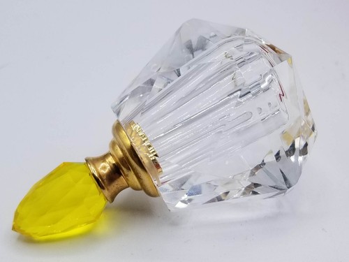 Bottiglia di profumo astratta in cristallo taglio piombo pesante e Dauber. Scatola orig - Foto 4 di 14