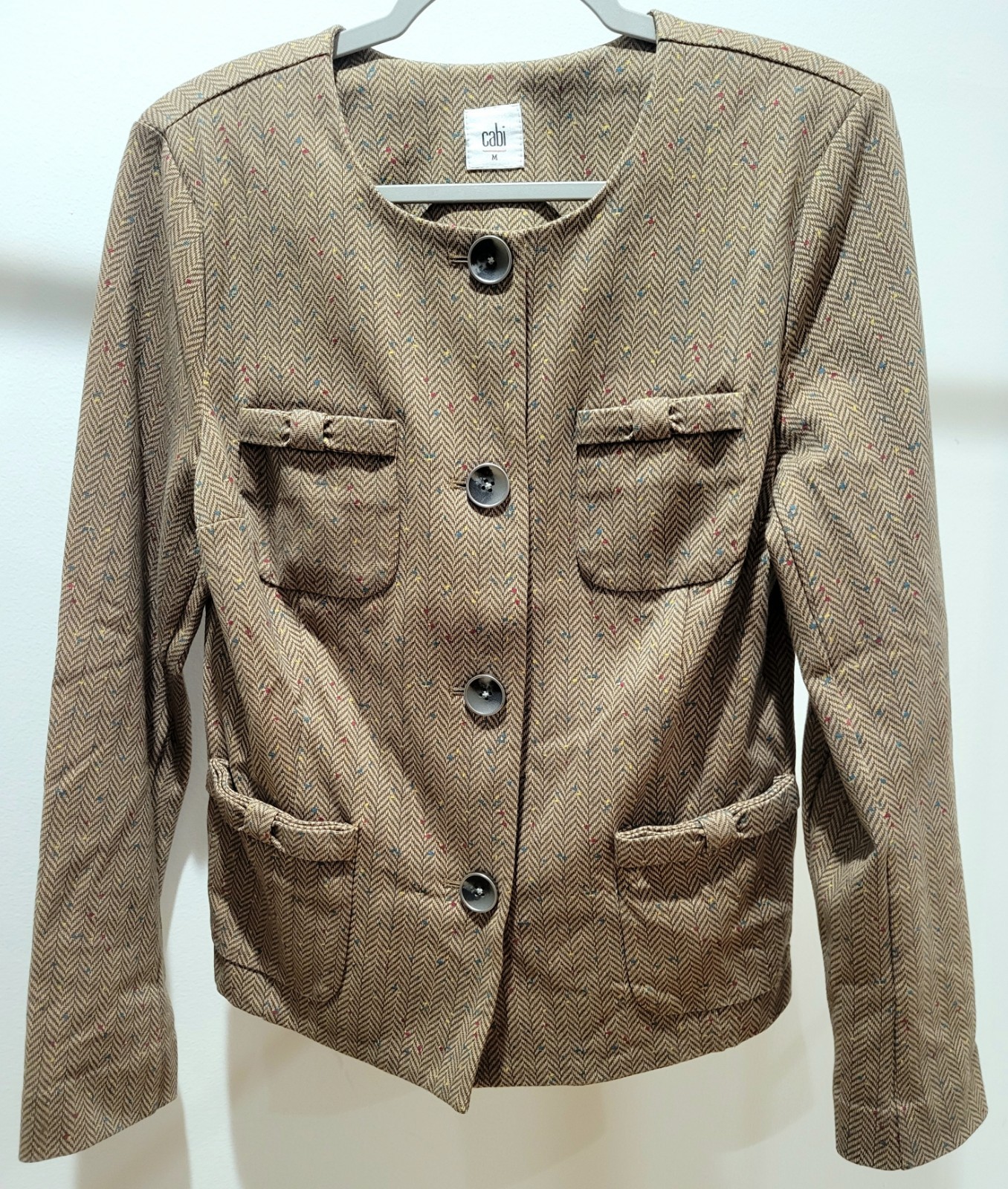 HIDDEN RAINBOW Cabi Herringbone Pattern Brown/Mul… - image 3