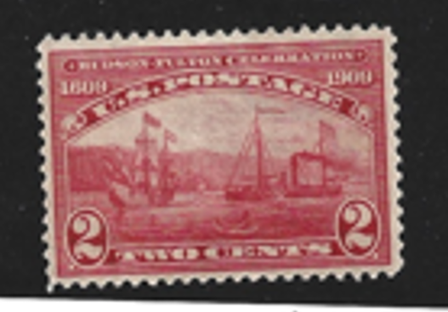 1907 MLH 2ct Red Hudson-Fulton Issue #372