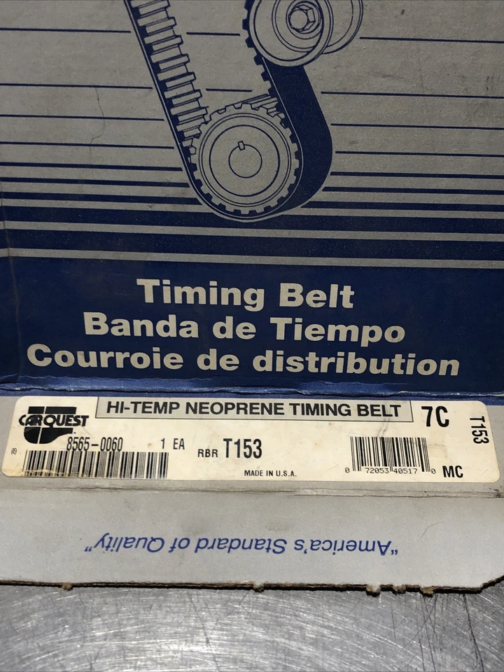 Correa de distribución de alta temperatura Carquest T153 (8565-0060) - Se adapta a Chrysler / Dodge 1989-95 Foto 3 de 4