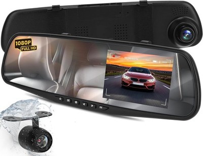 Espejo Retrovisor Con Camara Delantera y Trasera 3 EN 1 Coche Dash Cam Video DVR