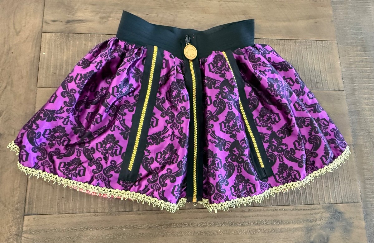 ever after high dance costume dress up girls reversable skirt size 6-10