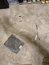 Fear of God Essentials Hoodie Desert Taupe mens Size L