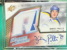 2005-06 SPx - Rookie Daniel Paille #223 /1999 (AU, MEM, RC) dual color patch