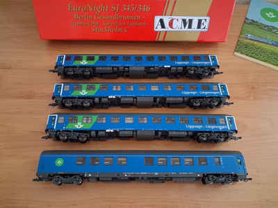 ACME 55311 4-tlg. Wagenset EN345/346 Berlin-Stockholm der SJ, Ep. VI, OVP