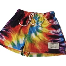 Ryoko Rain Shorts XL TYE  DYE Drawstring Mesh Made In USA $78 Retail Price