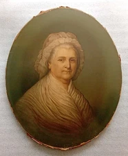 ANTIQUE MARTHA WASHINGTON PORTRAIT CHROMOLITHOGRAPH PRINT BY EC MIDDLETON 1864