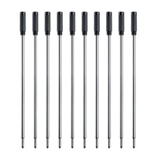 Black Ink Refills 10pcs , Replaceable Pens Refills, 1mm 4.5 Inch,