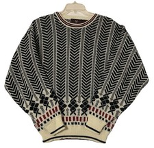 Vintage Robert Bruce Men's Crew Neck Knit Sweater - Size L 80s 90s