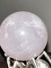 Rose Quartz Crystal Healing Sphere W/woodePolished Pink Crystal Sphere Ball #640 — photo 2