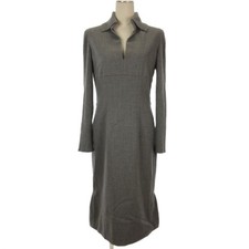 Womens Valentino VALENTINO Knit Switch Dress Long Sleeve Skipper Gray 40 GY62 La