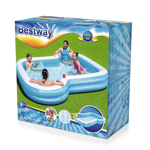 Bestway Aufblasbares Pool 2 Kammern Family 305x274x46 cm +3 Jahre Garten 5432 - Bild 2 von 10