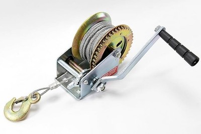 Handseilwinde mit Stahldrahtseil, Tragfähigkeit 360 kg, 10m
