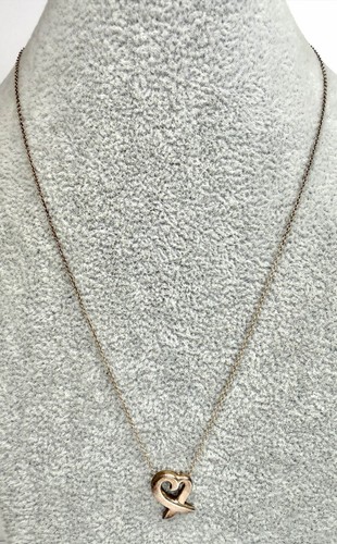 Tiffany & Co Paloma Picasso Sterling Silver Loving Heart Necklace 16"