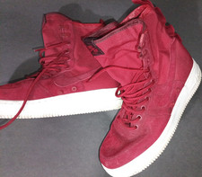 Nike Air SF AF1 Mens Solid Red High Top Sneak...