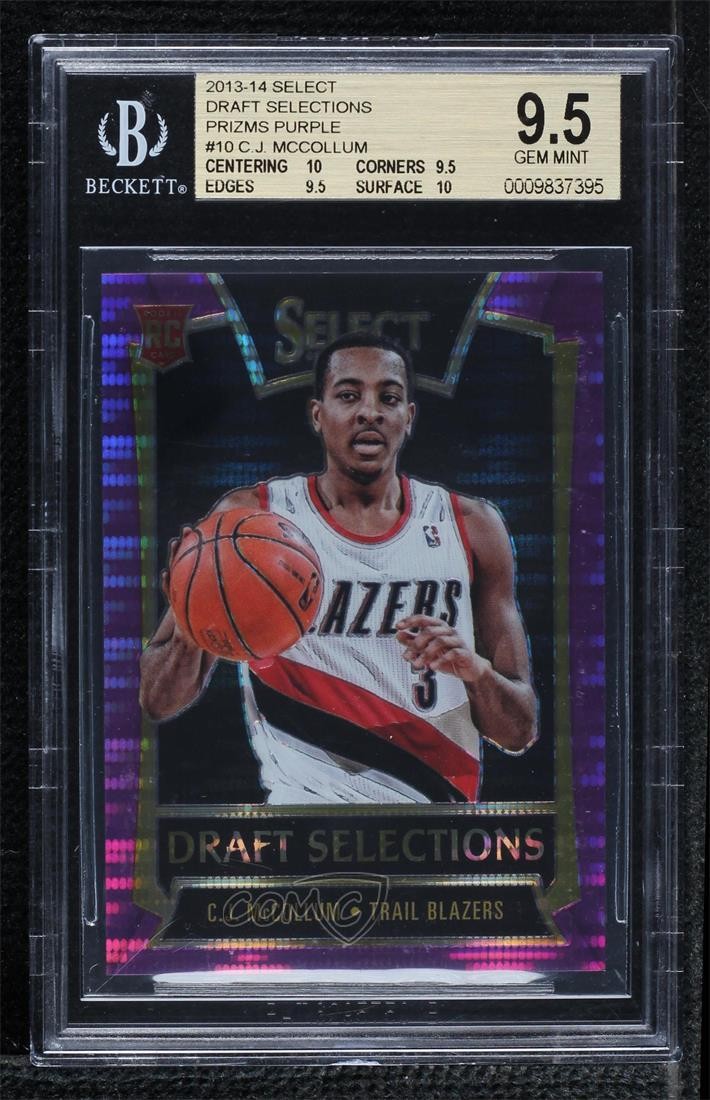2013 Select Draft Selections Purple Prizm 5/99 CJ McCollum BGS 9.5 Rookie RC s6i