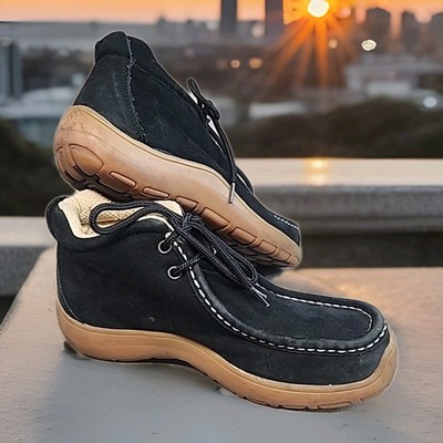B-Boots Buffalino Black Shoes Size 9 Suede Leather Lace Up  display picture 1