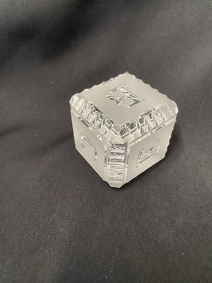 Waterford Crystal Letters Baby Cube Block Gift 2x2''