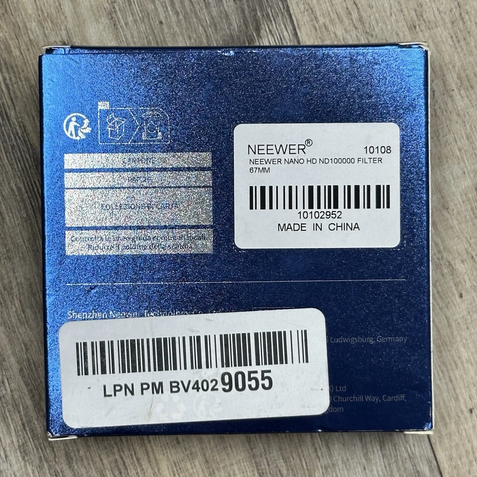 Neewer Lens Filter HD ND100000 NW Series S 67mm Filter Nano Coating New Open Box - Image 3 of 3