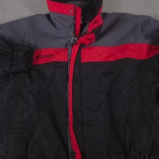 VINTAGE Columbia Jacket Mens L Black Bugaboo 3-in-1 Fleece Liner Colorblock Y2K