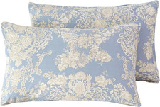 100 Cotton Pillowcases Set of 2 King Size Damask Floral Pillow Cases Envelope C