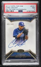 2013 Topps Tier One On the Rise 301/399 Chris Archer #ORA-CA1 PSA 7 Auto vk8